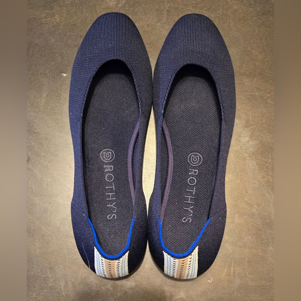 Rothy's Square Flat in Navy